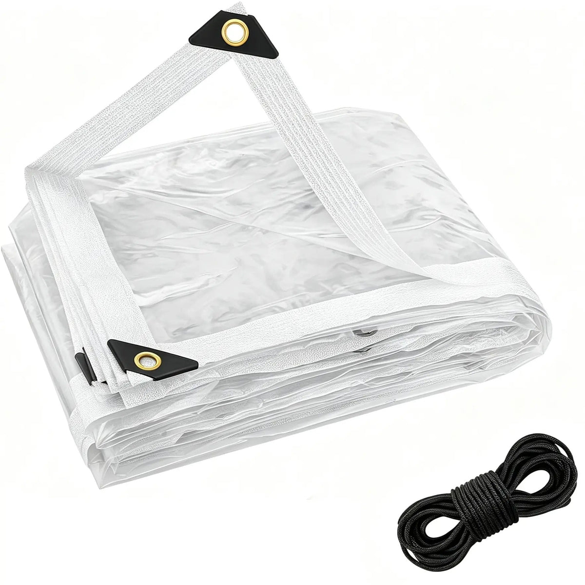 (🎁Last Day 49% OFF)🌧️RainShield ProTM Transparent Waterproof Tarp – Heavy-Duty Outdoor Cover with Secure Grommets